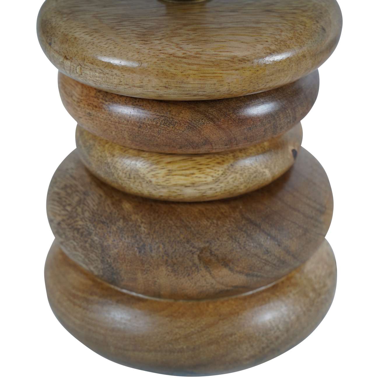 Leon Solid Wood Table Lamp with Natural Silk Jute Shade Small